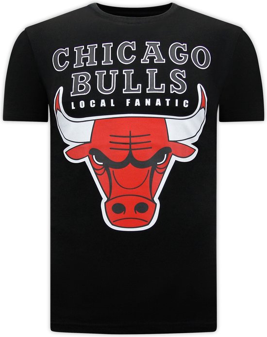 Bulls Classic Design Heren T-shirt - Zwart