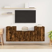 The Living Store TV-meubelset Modern - Gerookt Eiken - 1x 80 x 34.5 x 40 cm - 2x 40 x 34.5 x 60 cm