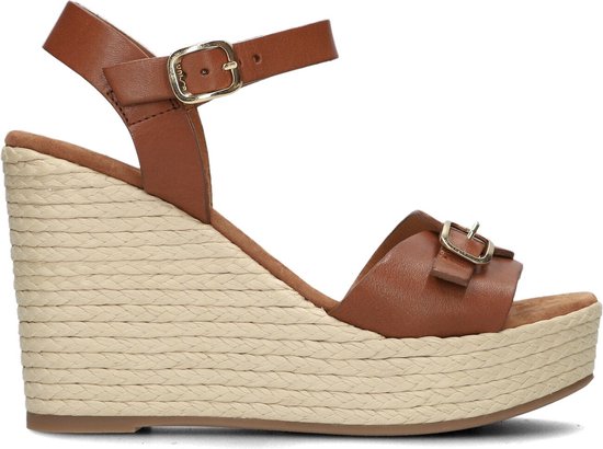 Unisa Melao Sandalen Met Sleehak Dames Bruin Maat 39 bol