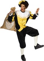 Piet verkleed kostuum 4-delig - zwart/geel - polyester - Pietenpakken voor volwassenen 54