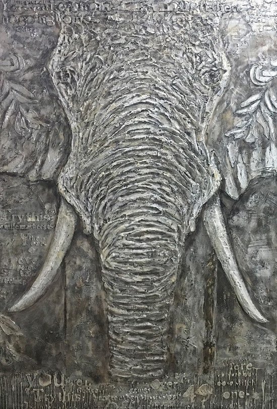 schilderij olifant 180x120cm