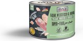 MAC's superfood kattenvoer Fijnproever Natvoer Blik - Fazant & Witte Vis met Kip 6x 200g - hoog vers vleesgehalte van 98,9%