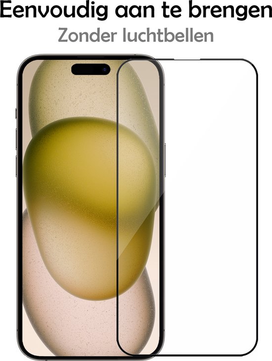 Protecteur d'écran en Glas iPhone 15 Plus Full Cover - Protecteur d'écran iPhone 15 Plus Full Cover - 3 pièces