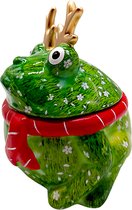 Pomme Pidou Storage Jar Kerst Kikker Freddy 003 (15x15x15cm - Keramiek)