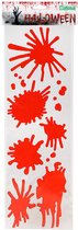Horror/halloween raamsticker - Bloederige vlekken en spetters - 46 x 13 cm - Feestartikelen/versiering