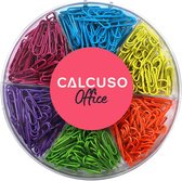 Gekleurde gesorteerde paperclips, verschillende kleuren, 480 stuks van CALCUSO