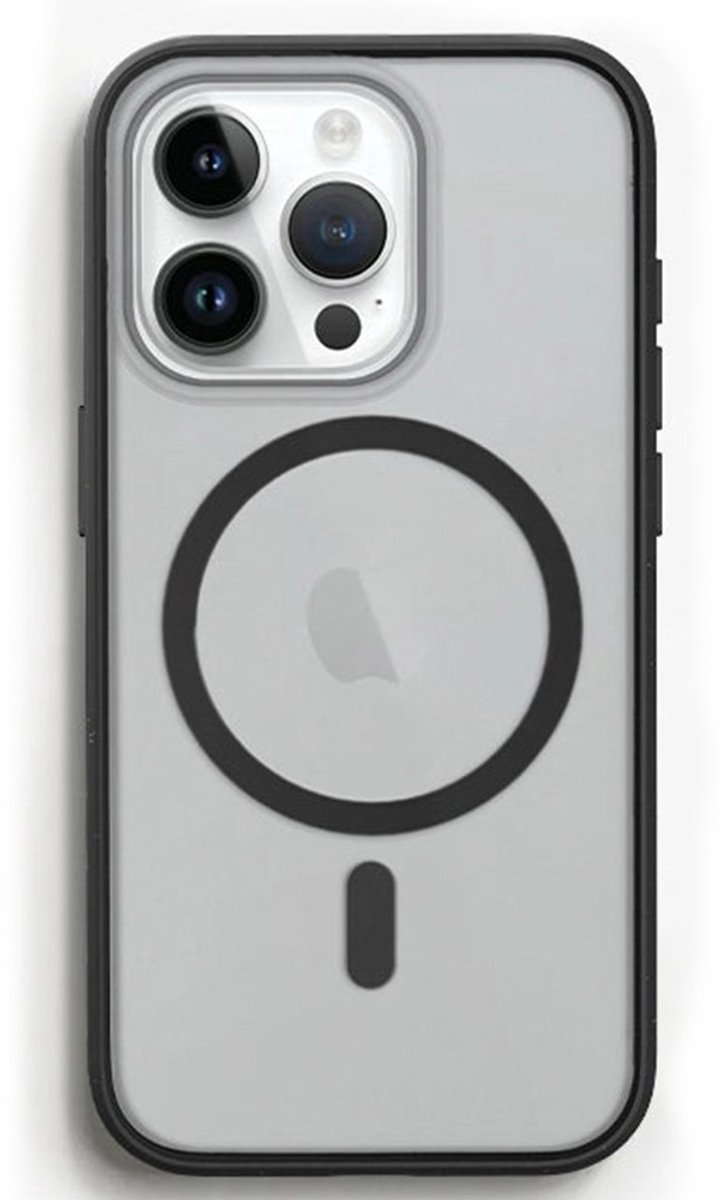 Woodcessories Bio Clear Case MagSafe - Geschikt voor iPhone 15 Pro - Duurzaam - Eco vriendelijk - Gemaakt van bio-materialen - Matte / Black