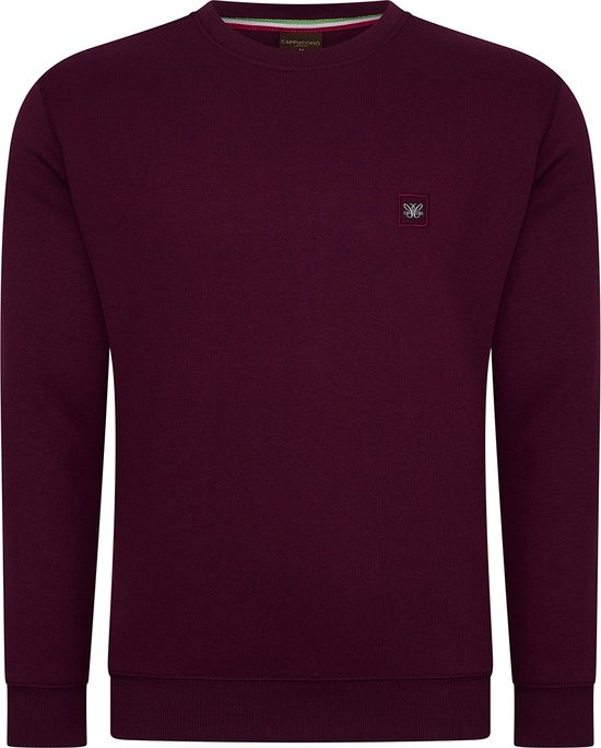 Cappuccino Italia - Heren Sweaters Sweater Burgundy - Rood - Maat L