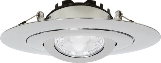 Ledmatters - Inbouwspot Chroom - Dimbaar - 5 watt - 425 Lumen - 2000-3000 Kelvin - Dim to Warm - IP44 Badkamerverlichting
