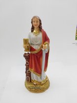 Heilige Barbara beeldje / Polystone / 21 cm / katholiek