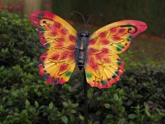 Piquet de jardin avec grand papillon
