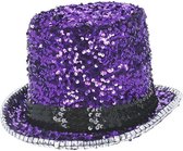 Smiffy's - Costume de Magicien - Chapeau à Paillettes Showmaster Zwart - Violet - Déguisements - Déguisements