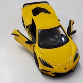 Kinsmart 2021 Corvette 1:36 met pull back motor, per stuk, diverse kleuren beschikbaar