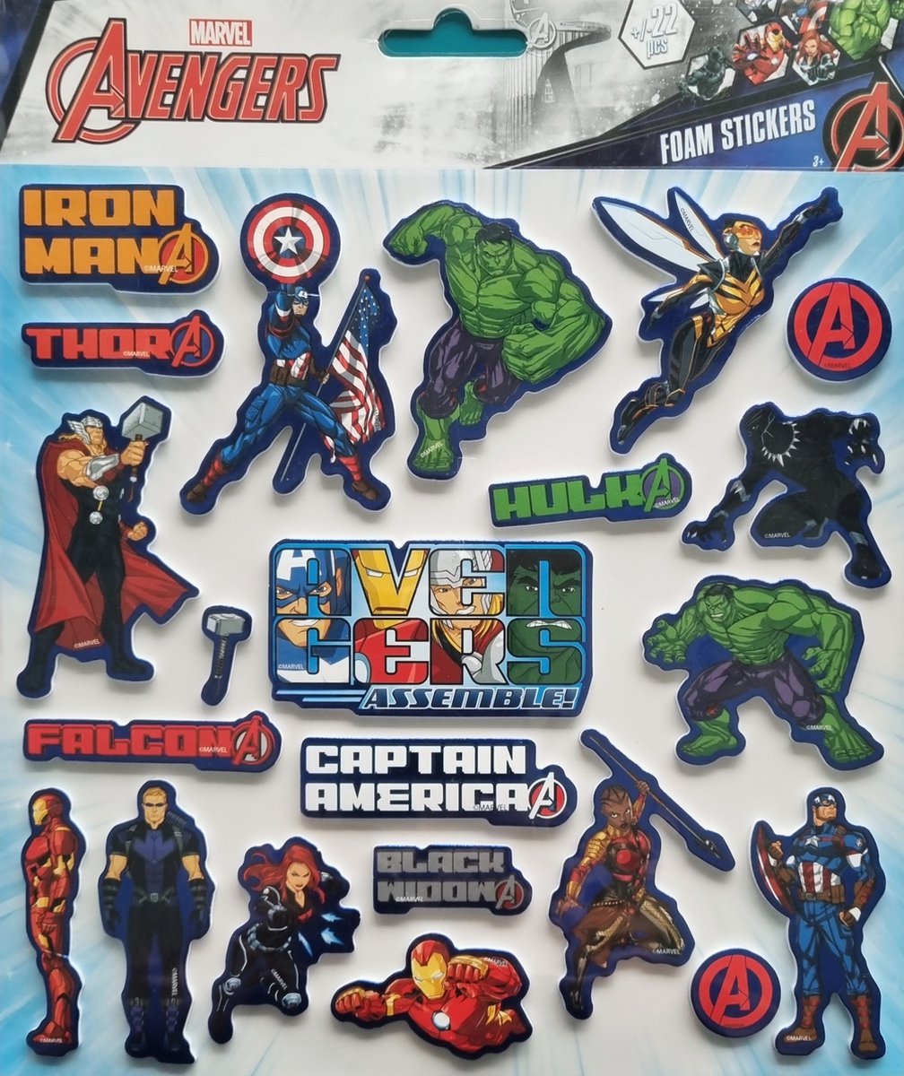 STICKERSTORE - Marvel - Avengers - 22 Foam Stickers