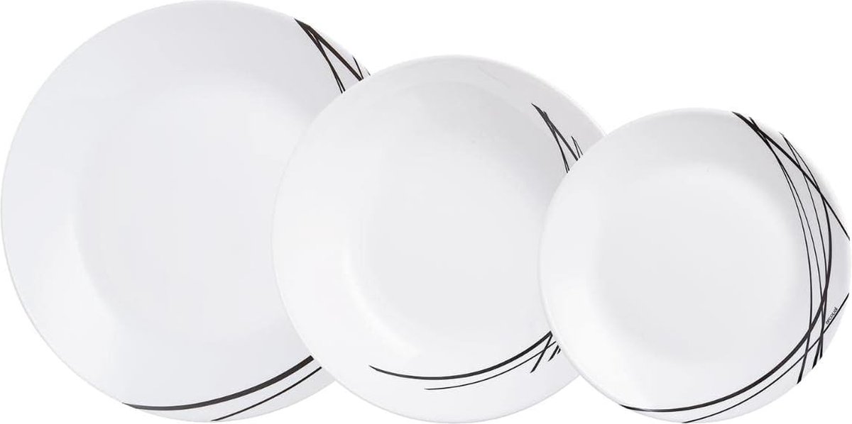 41049 Domitille tafelservies, 18 stuks, opaal borden