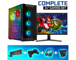ScreenON - Gaming Set - X48187 - V1 (GamePC.X48187 + 24 Inch Monitor + Toetsenbord + Muis)