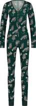 Hunkemöller Dames Nachtmode Onesie Slim Henly - Groen - maat 2XL