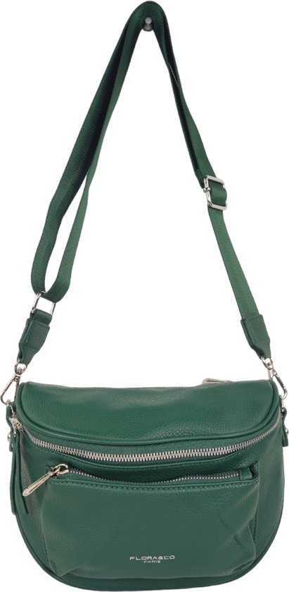 Flora & Co crossbody - sac ceinture avec détails argentés vert