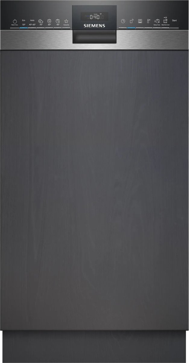 Siemens iQ300 SR53ES24KE Semi-ingebouwd Slimline (45 cm) Zwart Roestvrijstaal Touch 175 m 165 m