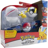 Clip Belt 'n' Go Bandai - Pokémon - 1 riem, 1 Poké -bal, 1 herhaalde bal en 1 beeldje 5 cm Pikachu