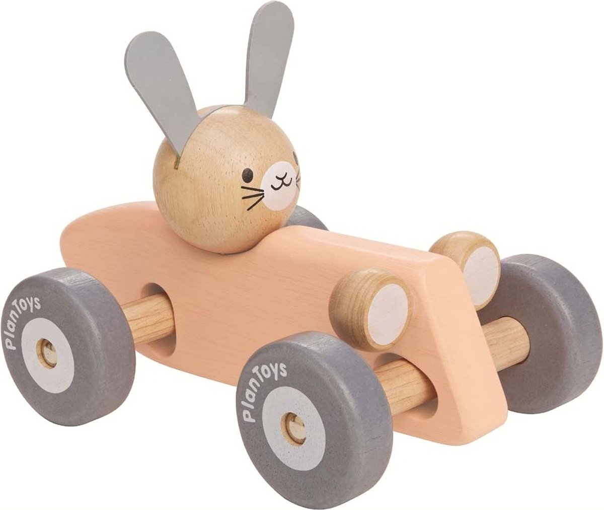 PlanToys Houten Speelgoed Bunny Racewagen
