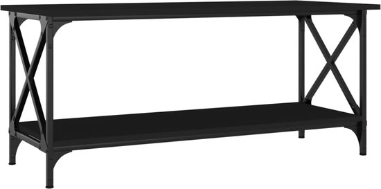 vidaXL Salontafel Noir 100 x 45 x 45 cm Bois artisanal et fer