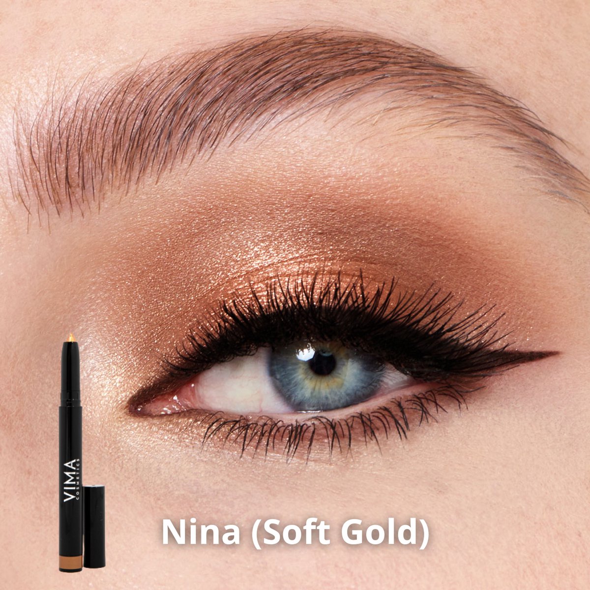 VIMA Eyeshadow stick - Soft Gold (Nina) - Long-Lasting - High Pigmentation - Waterproof