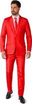 Suitmeister Red - Heren Pak - Casual Effen Gekleurd - Rood - Kerst - Maat M