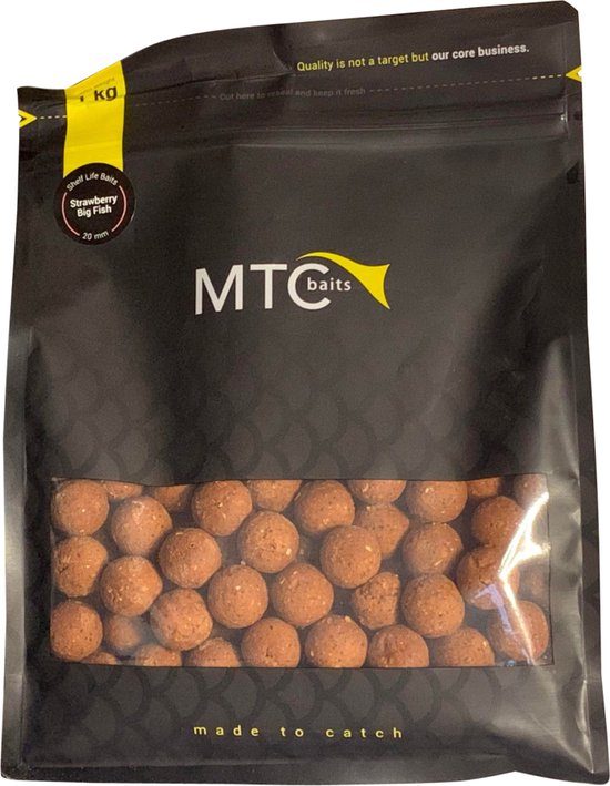 MTC - Strawberry Big Fish - Boilie - 5 kg |16 mm — afbeelding 2