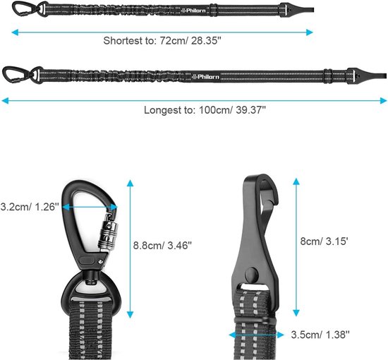 Ceinture de sécurité de chien de voiture réglable avec tampon