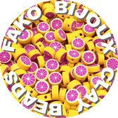 Fako Bijoux® - Klei Kralen Grapefruit - Polymeer Kralen - Figuurkralen - Kleikralen - 10mm - 1000 Stuks - Bulk