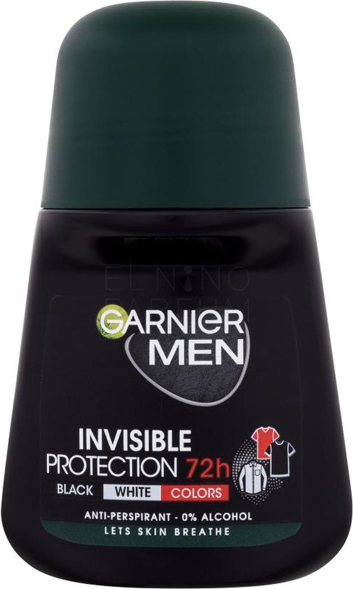 Goedkoopste Garnier Men Invisible Protection 72h Deodorant Man - Deo Roller Heren - Anti Stain - Ethyl Alcohol Vrij - 50ml