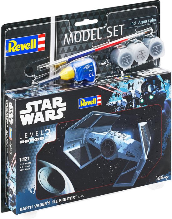 Foto: 1 121 revell 63602 star wars darth vaders tie fighter model set plastic modelbouwpakket