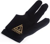 10 stuks / set 3-vinger handschoenen biljart snooker keu handschoenen (zwart)