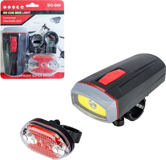 hbs BG-666 Fietslampenset - LED - Waterdicht en Batterijgevoed — afbeelding 3