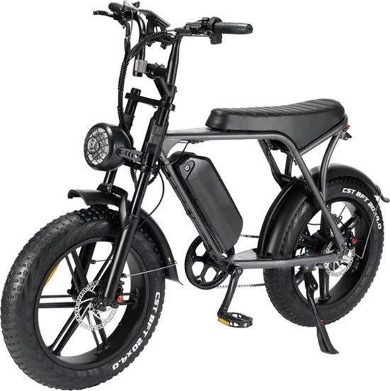 Comfort Inz V8 5.0- Fatbike - Elektrische Fiets - E Bike - Hydraulische Remmen Model - 15 Ah Accu 250W - Donker Grijs