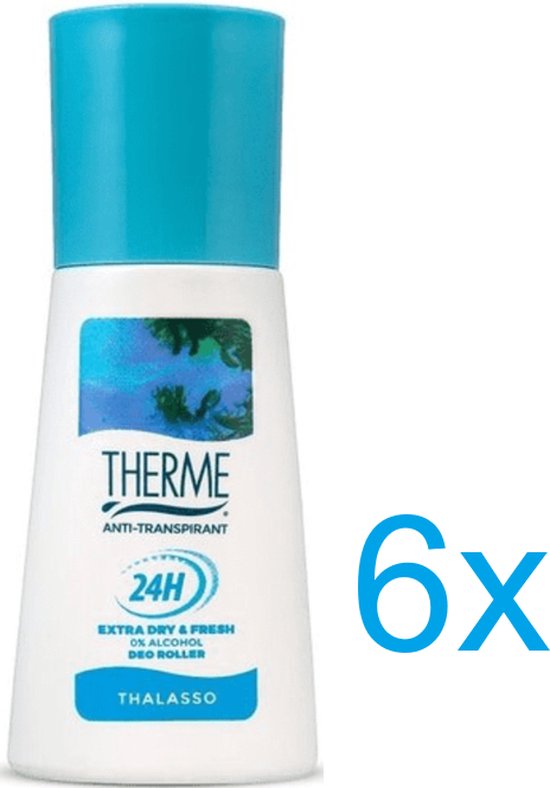 Therme Deoroller Thalasso - Extra Dry & Fresh - Anti-transpirant - 6 x 60ml - Voordeelverpakking
