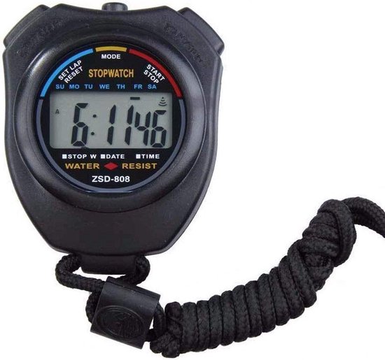 Stopwatch - Grote Display - Zwart