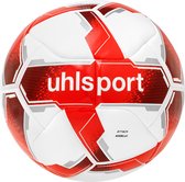 Uhlsport Attack Addglue Voetbal Wit-Rood-Zilver Maat 5