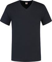 T-shirt Tricorp col V ajusté - Décontracté - 101005 - Marine - taille XS