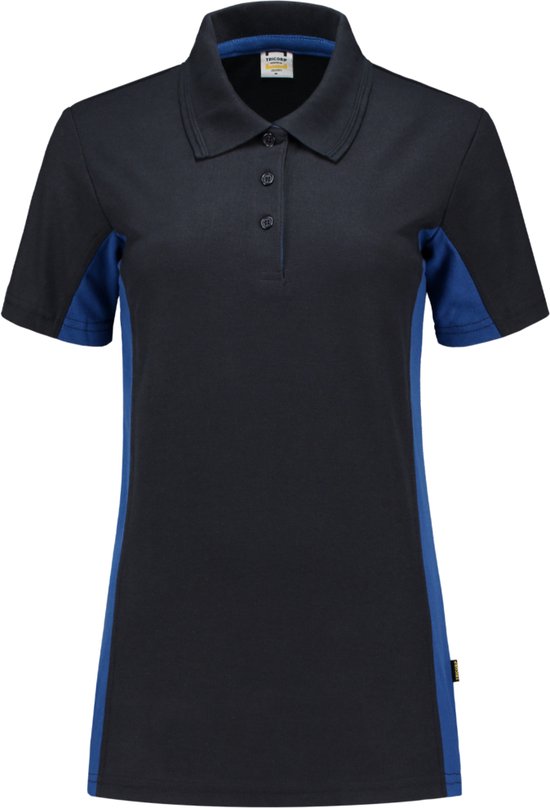 Tricorp poloshirt bi-color dames - 202003 - navy / koningsblauw - maat XL