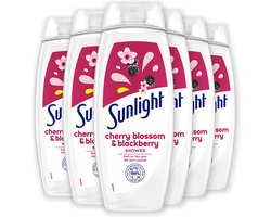 Sunlight Zeep - Douchegel - Kersenbloesem & Braambes - pH-Huidneutraal - Voordeelverpakking 6 x 450 ml