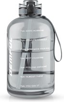 Drinkflessen vanaf 3 liter, met rietje en tijdmarkering, BPA-vrije bidons voor sport en gym