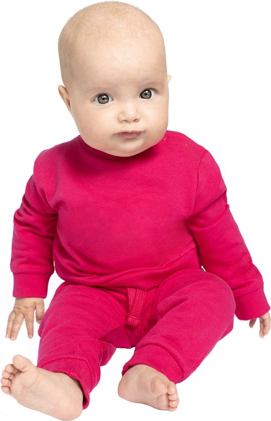 Baby Joggingpak - sweater & jogger - kleur fuchsia - Maat 86
