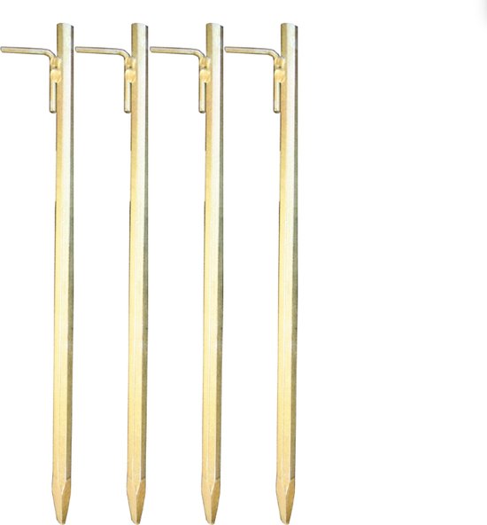 VidaXL Lot De Piquets De Tente En Acier Galvanisé – Crochet Anti-glissement, Faciles à Enfoncer, Pour Tentes, Gazebos, Auvents Et Matériel De Pêche