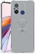 Telefoonhoesje Xiaomi Redmi 12C TPU Case met transparante rand Baby Olifant