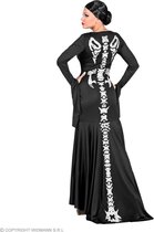 Widmann - Spook & Skelet Kostuum - Moeder Van Buitenaardse Wezens - Vrouw - Zwart - XS - Halloween - Verkleedkleding