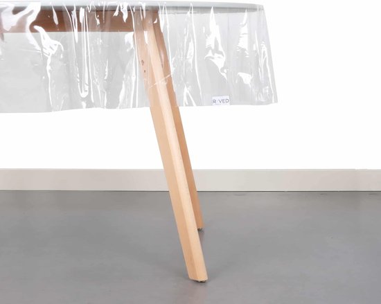 Raved transparant tafelzeil  140 cm x  200 cm - 0.15 mm - PVC - Afwasbaar
