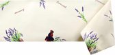 Raved Tafelzeil Lavendel  140 cm x  350 cm - Beige - PVC - Afwasbaar