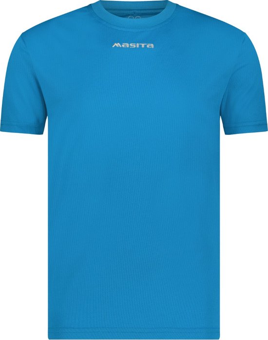 Masita | Active Sportshirt Dames Korte Mouw - Unisex - Sneldrogend Sportshirt Heren - Licht Stevig Materiaal - SKY BLUE - L
